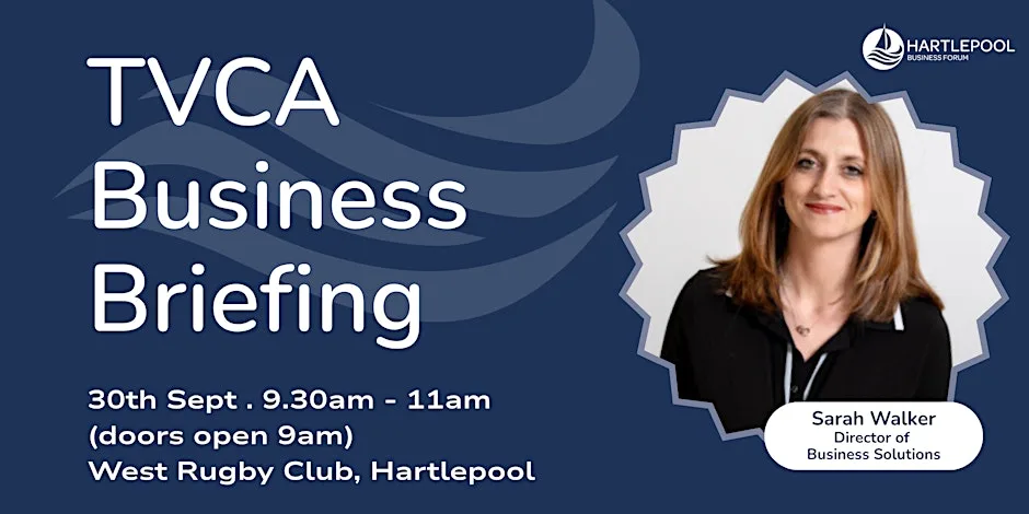 Hartlepool Business Forum: TVCA Business Briefing with Sarah Walker at West Hartlepool Rugby Football Club