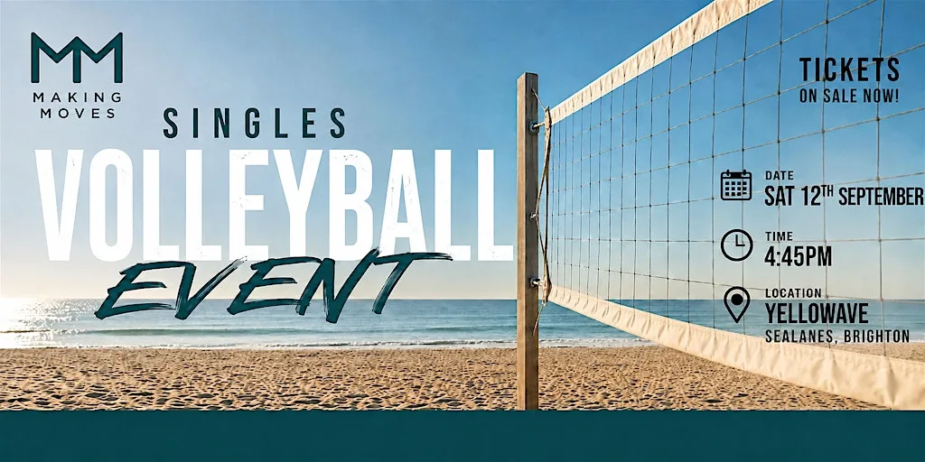 Making Moves | Singles Volleyball & Social at Yellowave Brighton - Beach Sports Venue & Beach Cafe