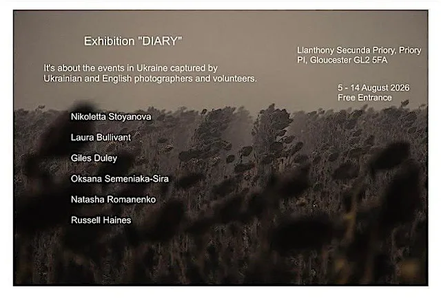 Exhibition of Ukrainian and English artists "Diary" at Llanthony Secunda Priory