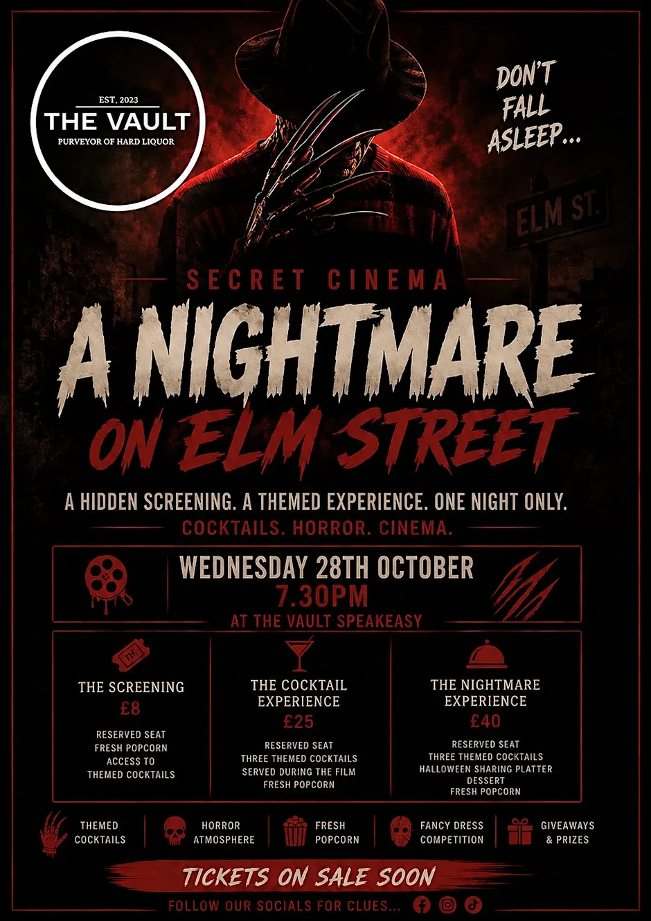 Secret Cinema- A Nightmare on Elm Street at The Vault