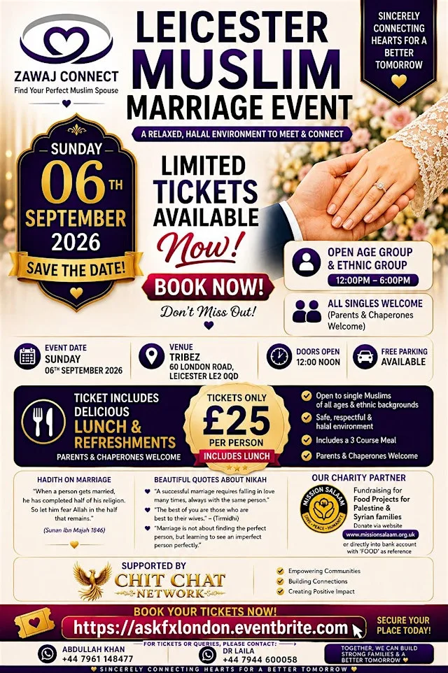 ZAWAJ MUSLIM MARRIAGE EVENT LEICESTER