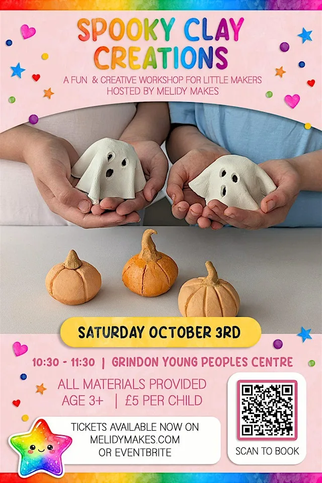 KIDS CRAFT WORKSHOP - SPOOKY CLAY CREATIONS at Grindon Young Peoples Centre