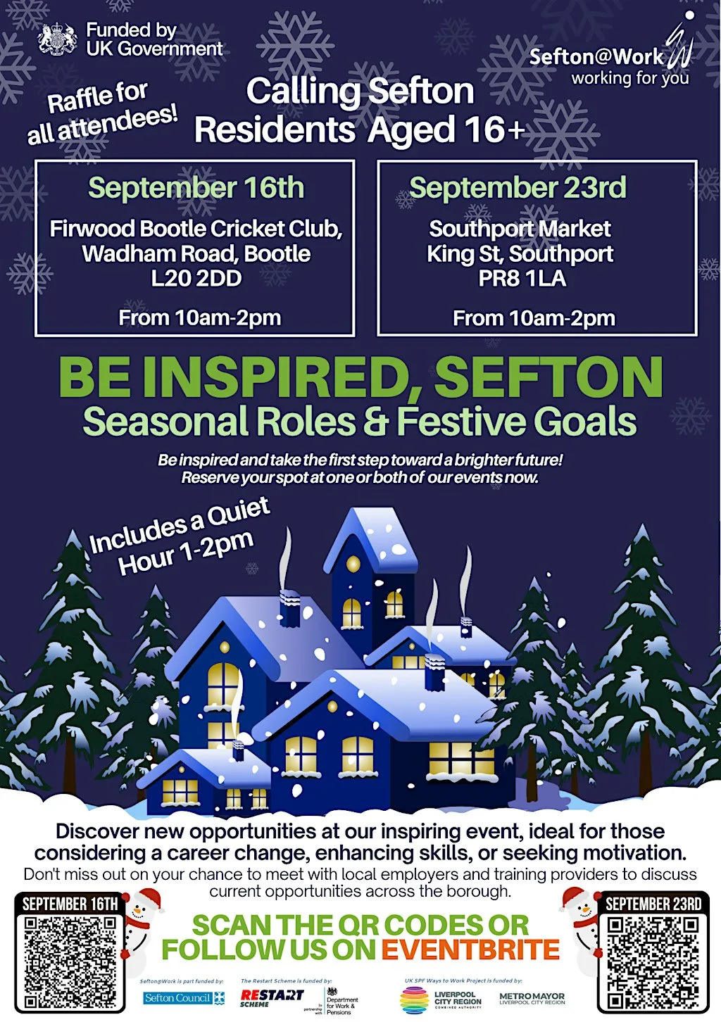 Be Inspired, Sefton Seasonal Roles & Festive Goals: Bootle