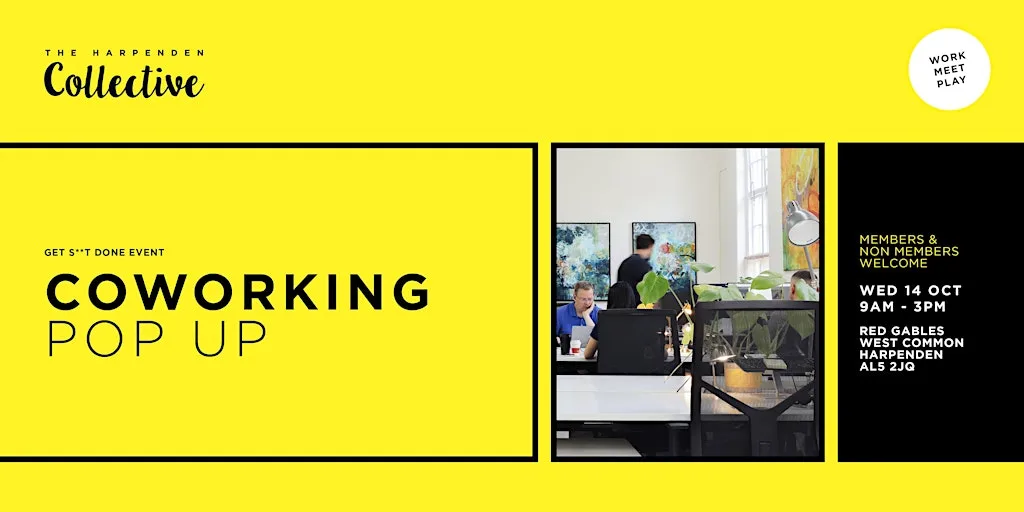 Monthly Coworking Pop Up at The Harpenden Collective
