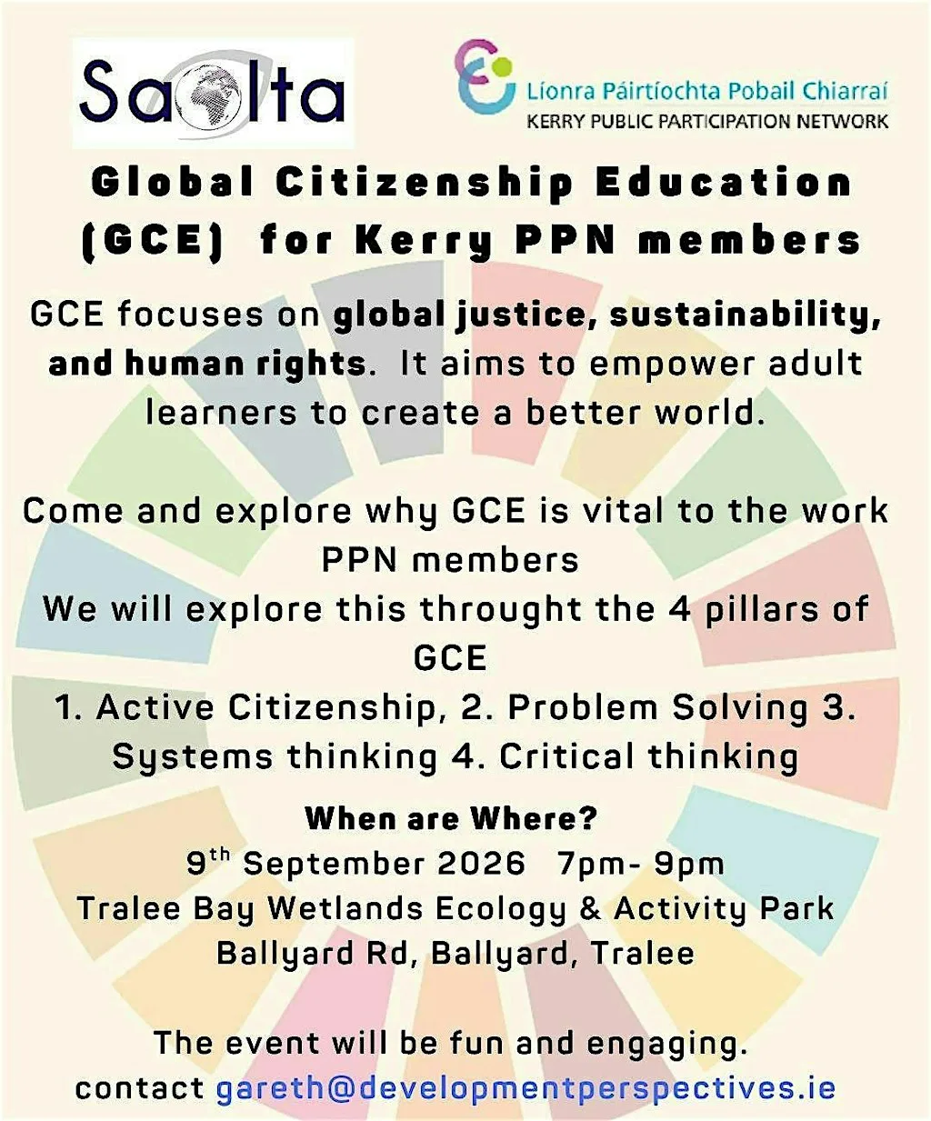 Global Citizenship Education (GCE) training for Kerry PPN members
