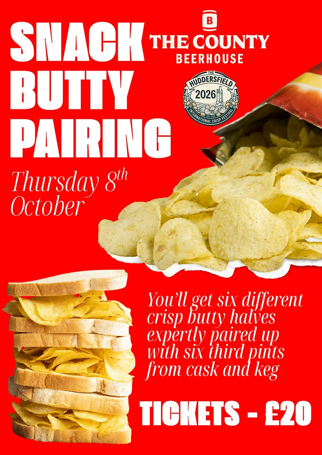 Snack Butty Pairing at The County Beerhouse