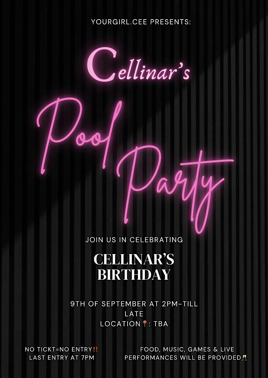 Cellinar’s Pool party