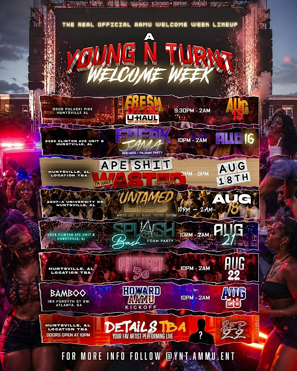 AAMU OFFICIAL BACK TO SCHOOL LINE UP