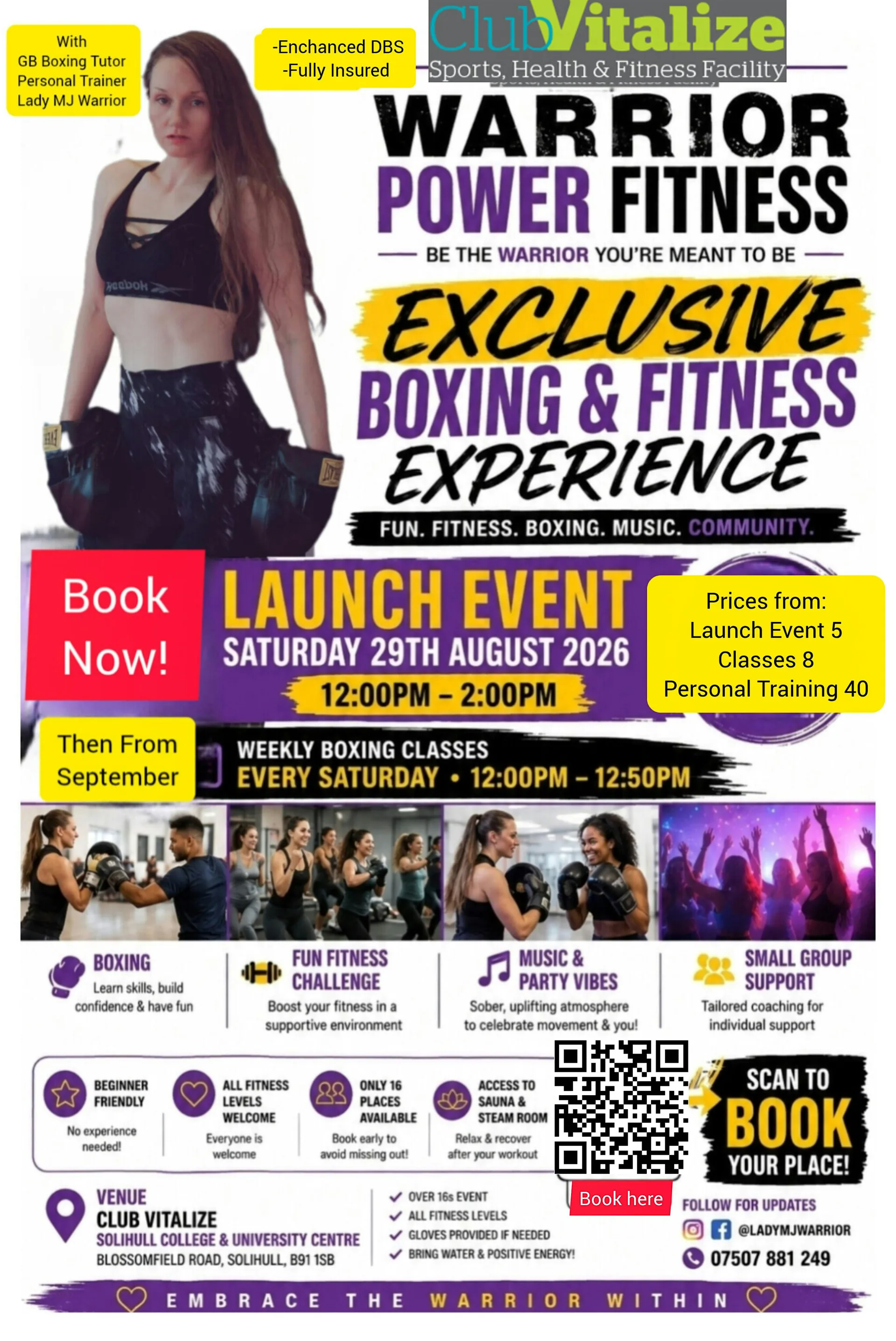 Exclusive Fitness Experience & Boxing Class (Launch Event) at Club Vitalize