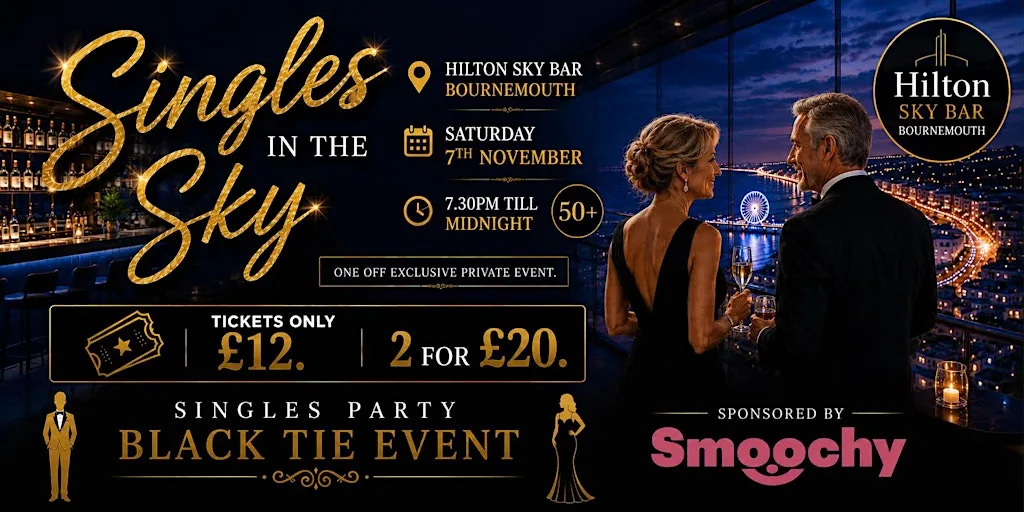 Singles in the Sky (Singles Party 50+) Hilton Sky Bar - Bournemouth