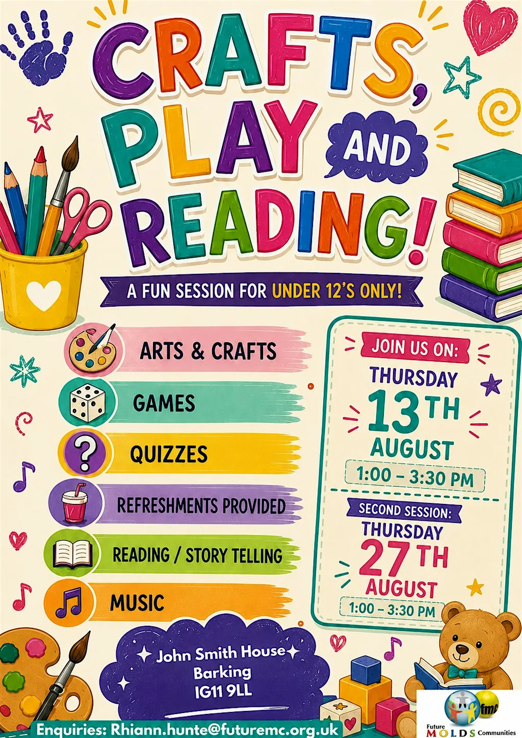 FMC Crafts, Play & Reading Session 1 at John Smith House
