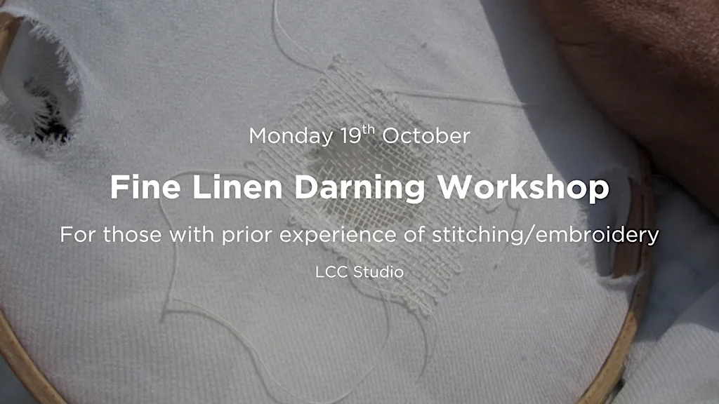 Fine Linen Darning Workshop at Leather Conservation Centre