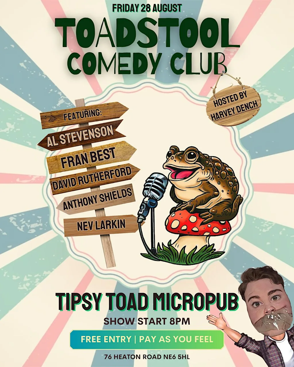 August Toadstool Comedy Club at Tipsy Toad Micropub