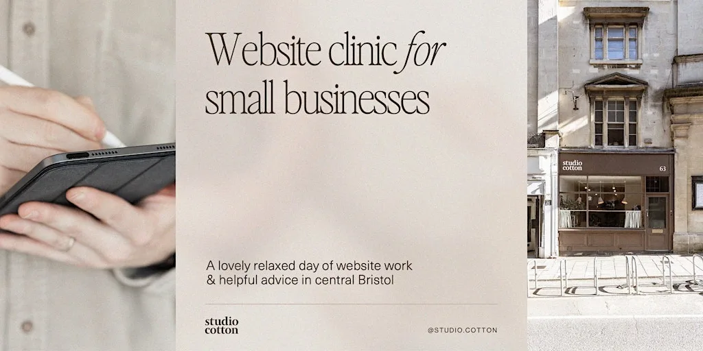 Website Clinic with Studio Cotton ~ Help & advice for small businesses at Studio Cotton