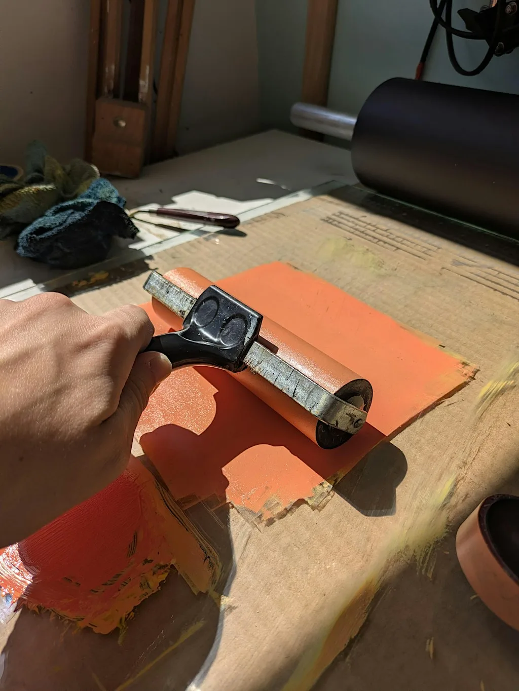 Linocut Christmas card workshop - Haworth