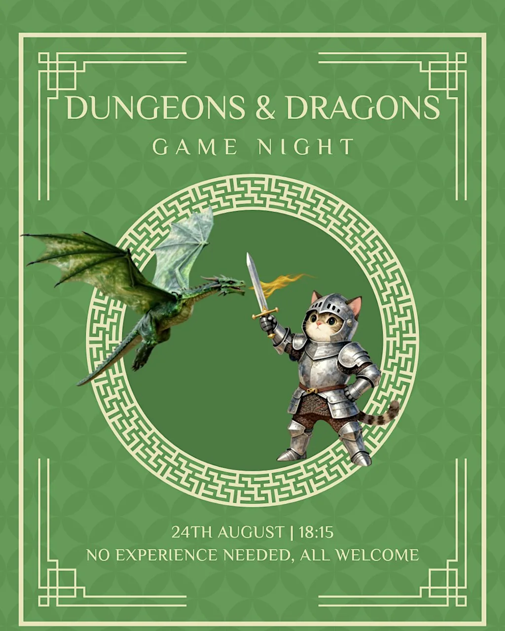 Game Night: Dungeons & Dragons | Cat-Themed Adventure! at Purrfect Space