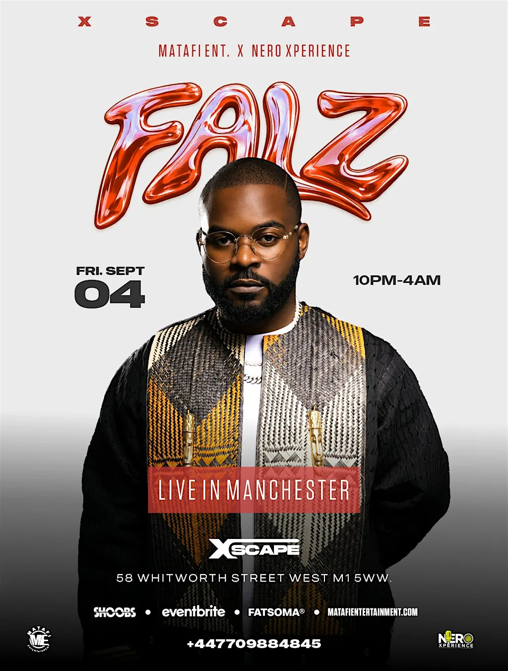 FALZ Live In Manchester - Afrobeats/HipHop/Amapiano/RnB/DanceHall at Xscape Manchester