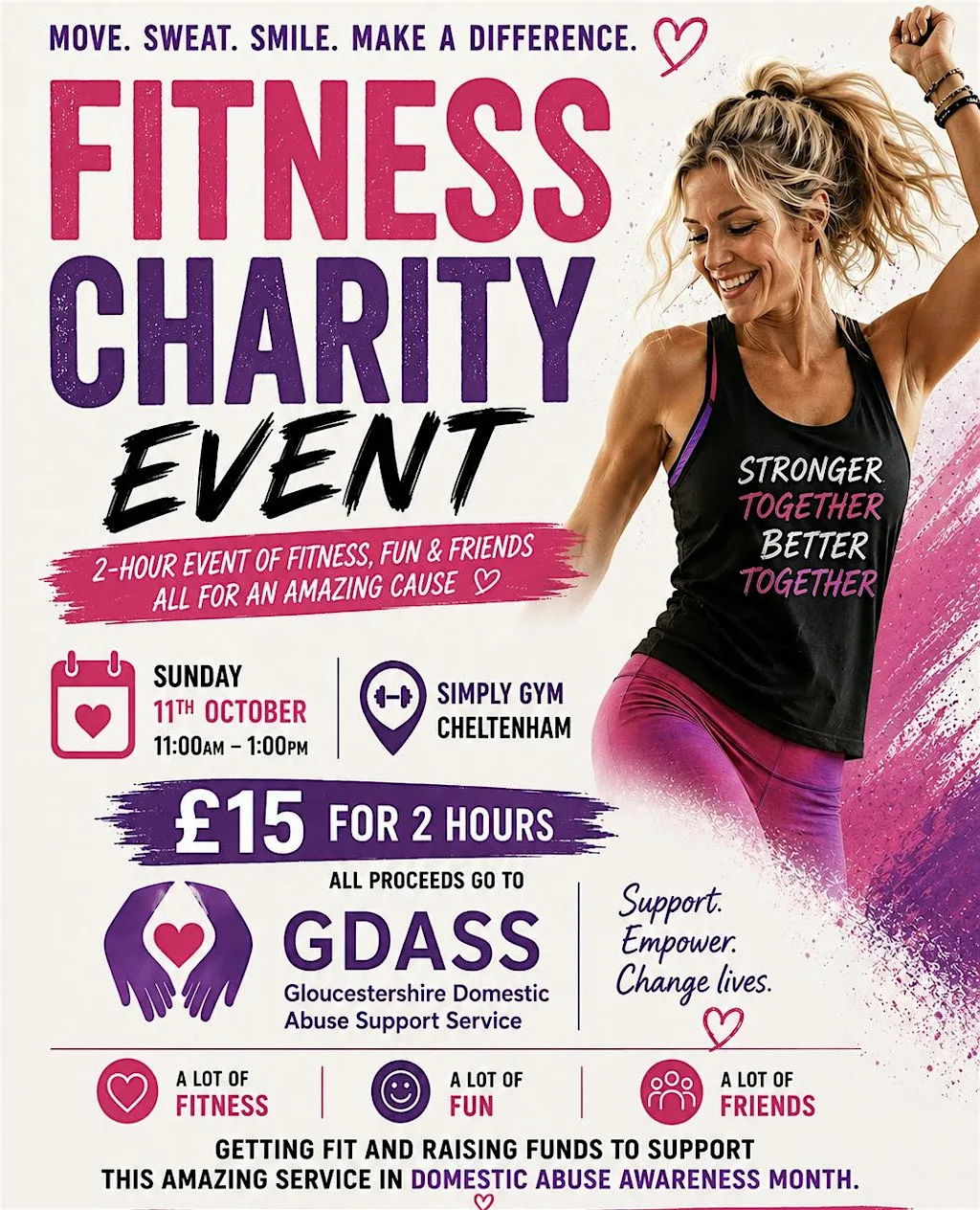 Charity fitness event for Domestic Abuse Awareness Month