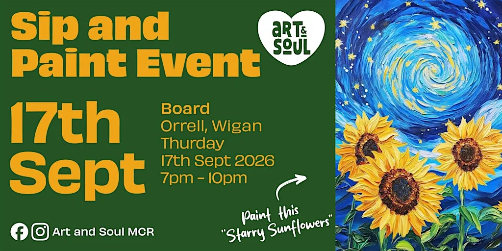 Sip and Paint Event at Board, Orrell, Wigan