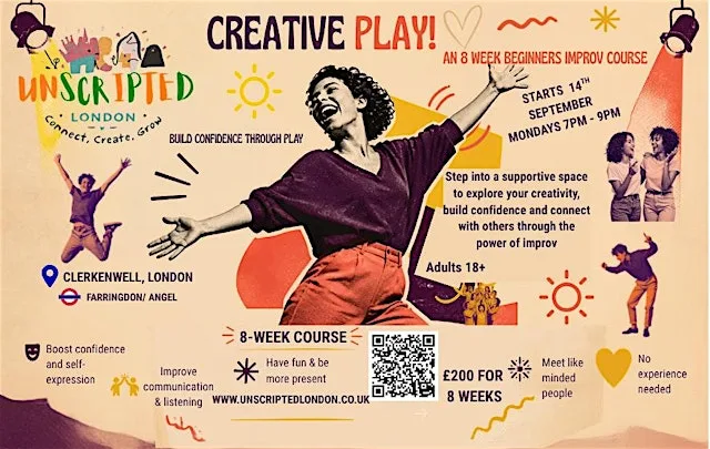 Play, Build Confidence, Meet New People, Have Fun! Beginners Improv Course at Peel Institute Three Corners Centre
