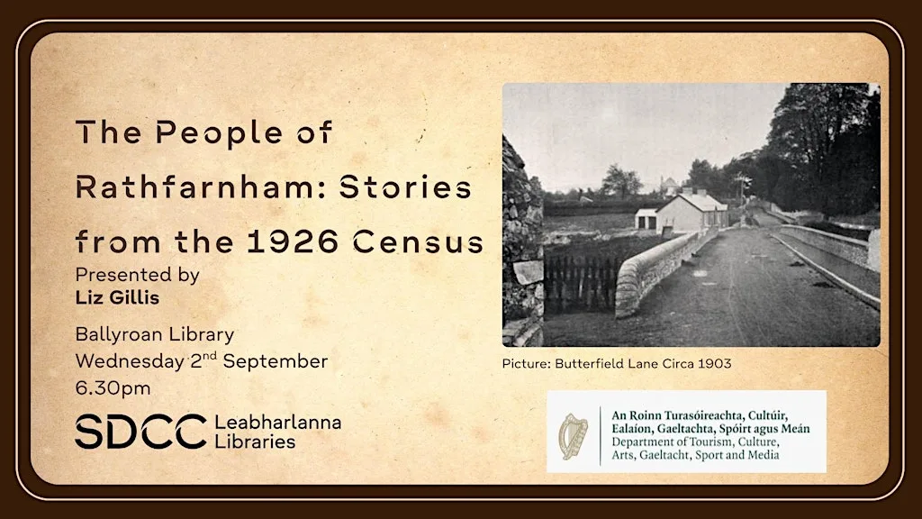 The People of Rathfarnham: Stories from the 1926 Census - Liz Gillis at Ballyroan Library