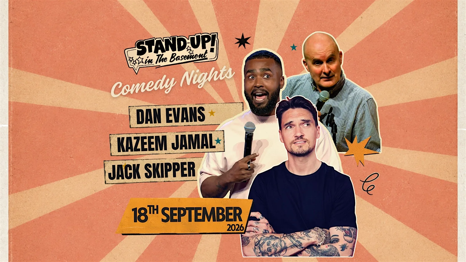 Stand Up Comedy in Southampton Ft. Jack Skipper, Dan Evans & Kazeem Jamal