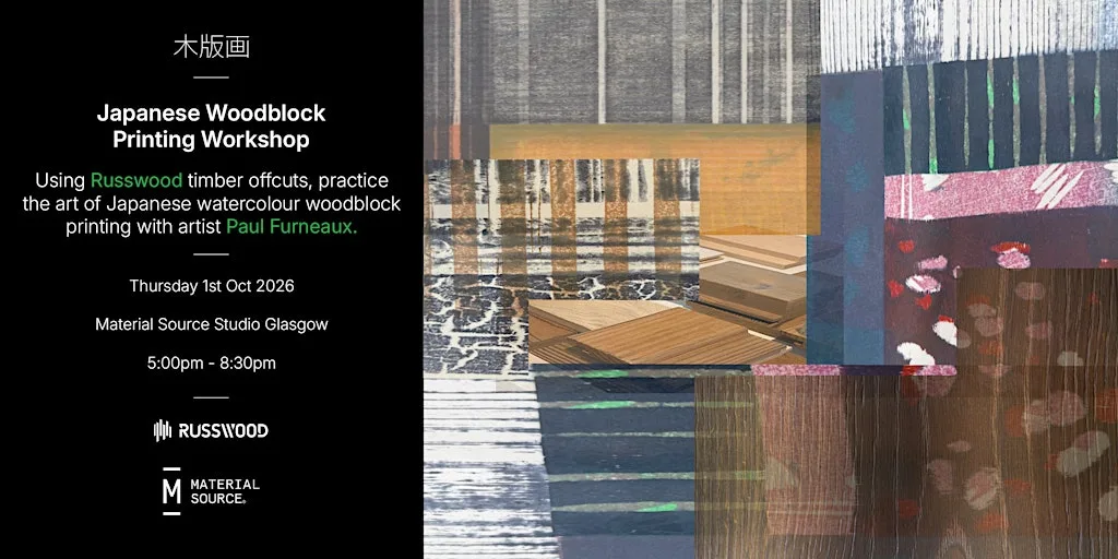 Japanese Woodblock Printing Workshop at Material Source Studio Scotland