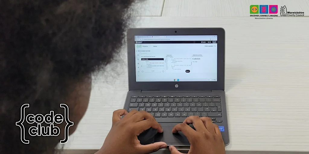 Code Club for children on Mondays at Nuneaton Library and Information Centre