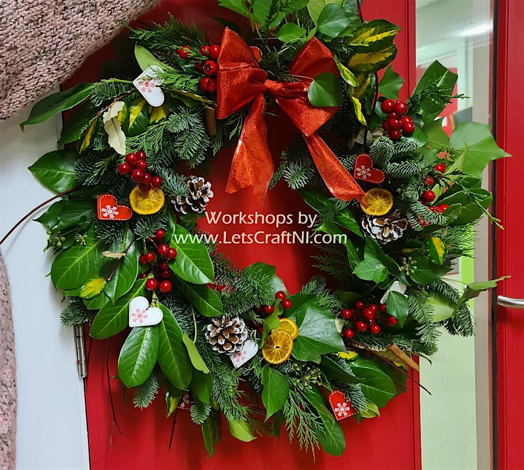 Christmas Wreath Workshop | Fresh Greenery Door Wreath | Glengormley 3.30pm