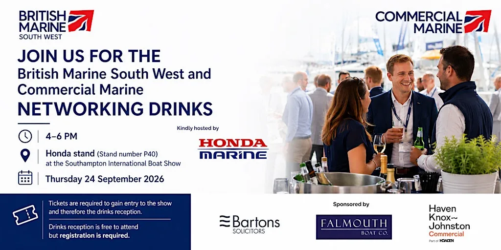 British Marine South West & Commercial Marine Networking Drinks at Mayflower Park
