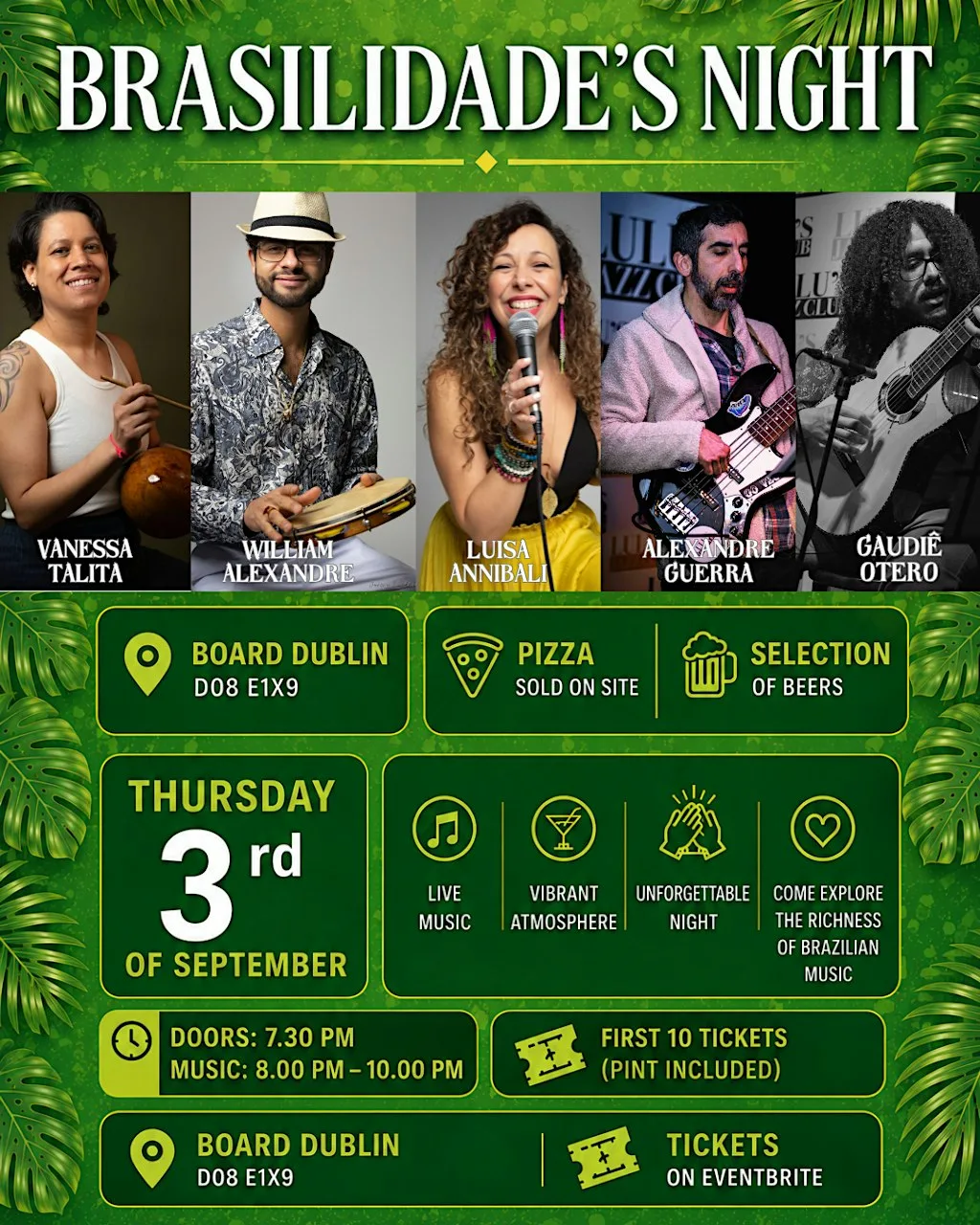 1st BRASILIDADE'S NIGHT at Board Dublin