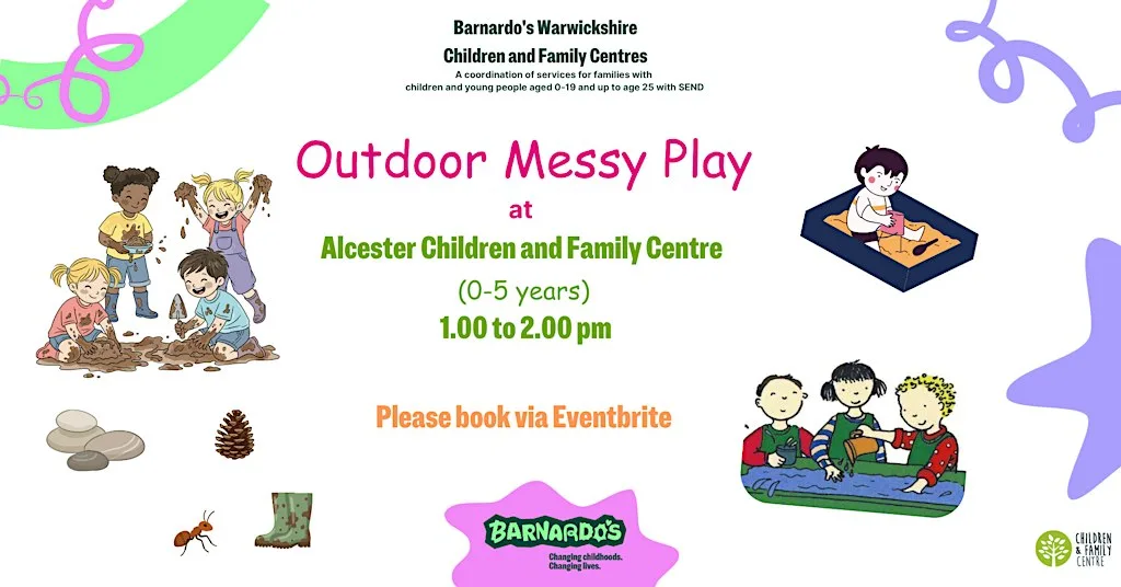 Outdoor Messy Play (0-5yrs) at Alcester CFC at Alcester Children Centre