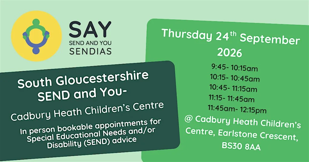 South Glos appointments for SEND advice- 24 September 2026
