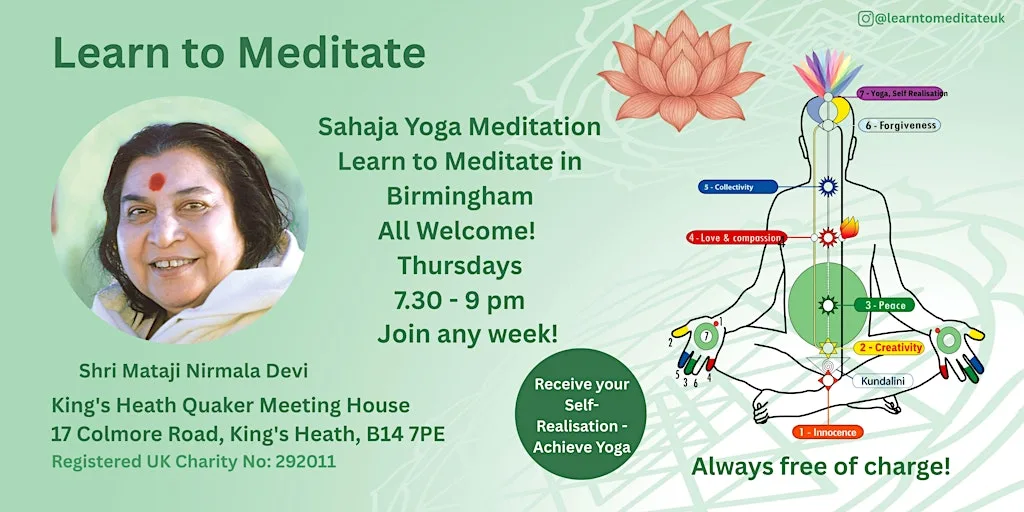 Learn to Meditate in Birmingham - Free Weekly Classes - Get Connected