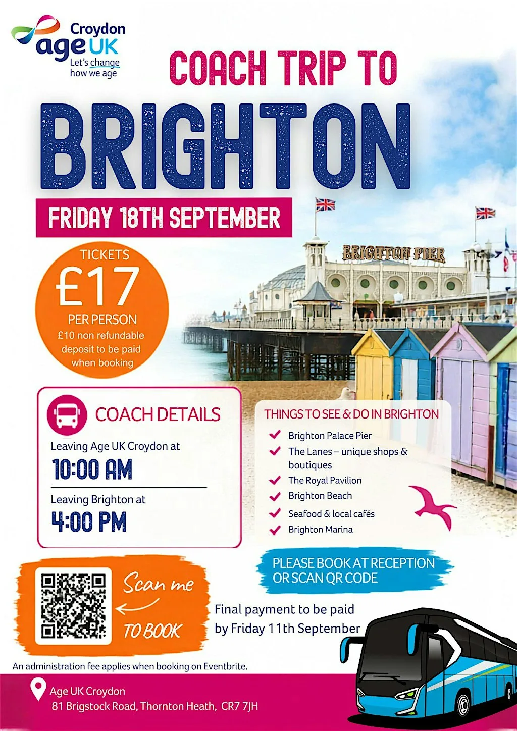 Age UK Croydon - Coach trip to Brighton at Age UK Croydon