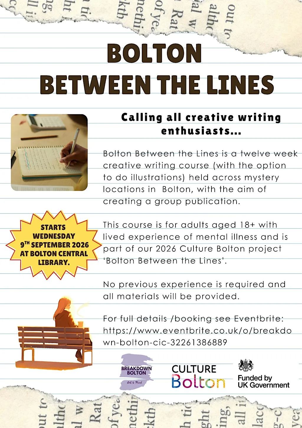 Bolton Between the Lines: a 12 week course chapter 1 at Bolton Central Library