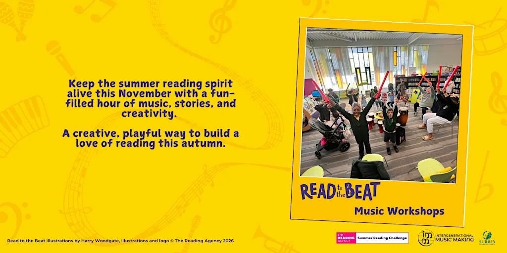 Read to the Beat music workshops at Weybridge Library Hub