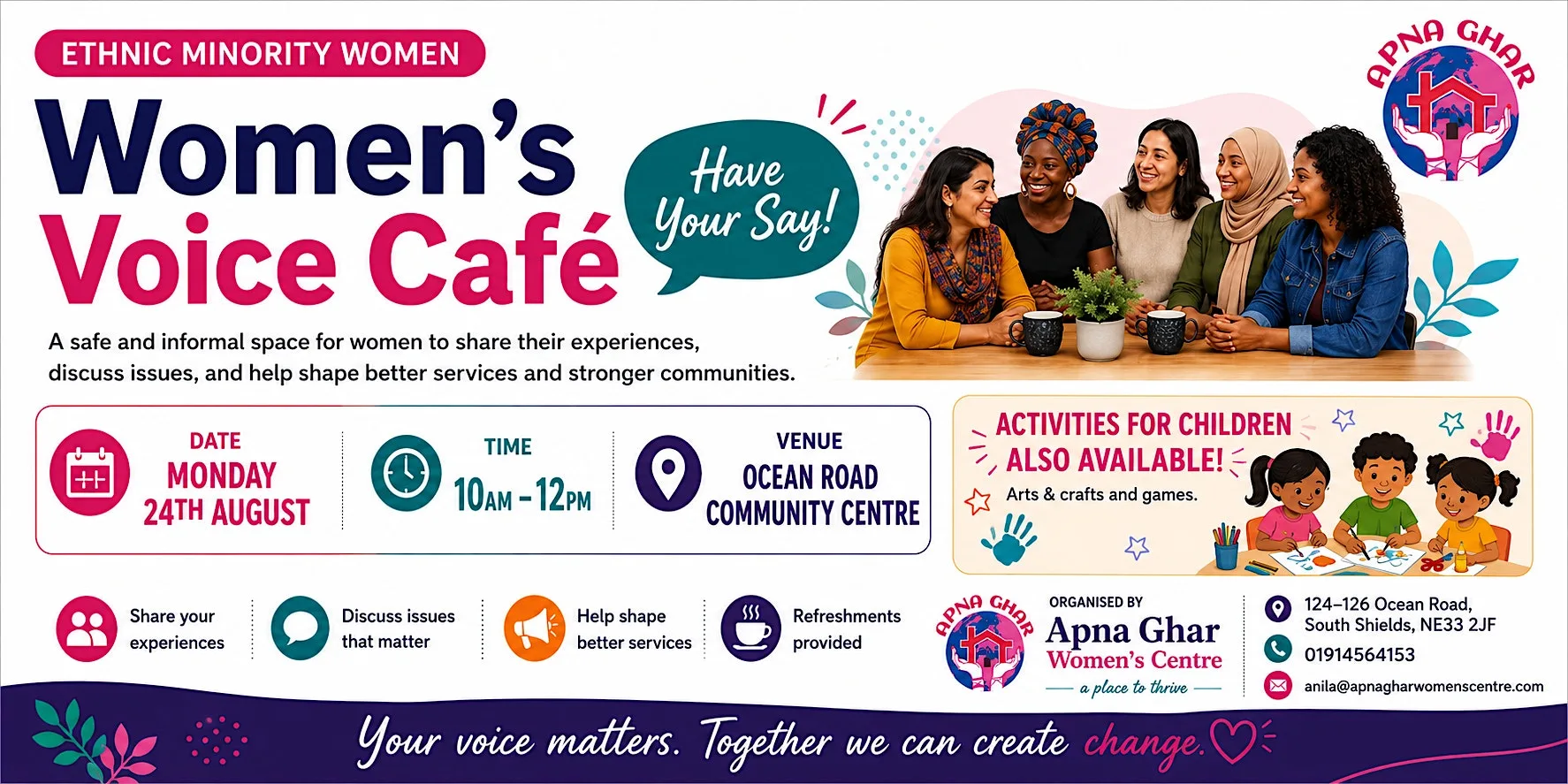 **Women’s Voice Café – Have Your Say! | Ethnic Minority Women’s Community