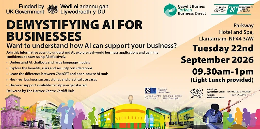Demystifying AI for Businesses / Datgyfrinyddu AI i Fusnesau at Parkway Hotel & Spa