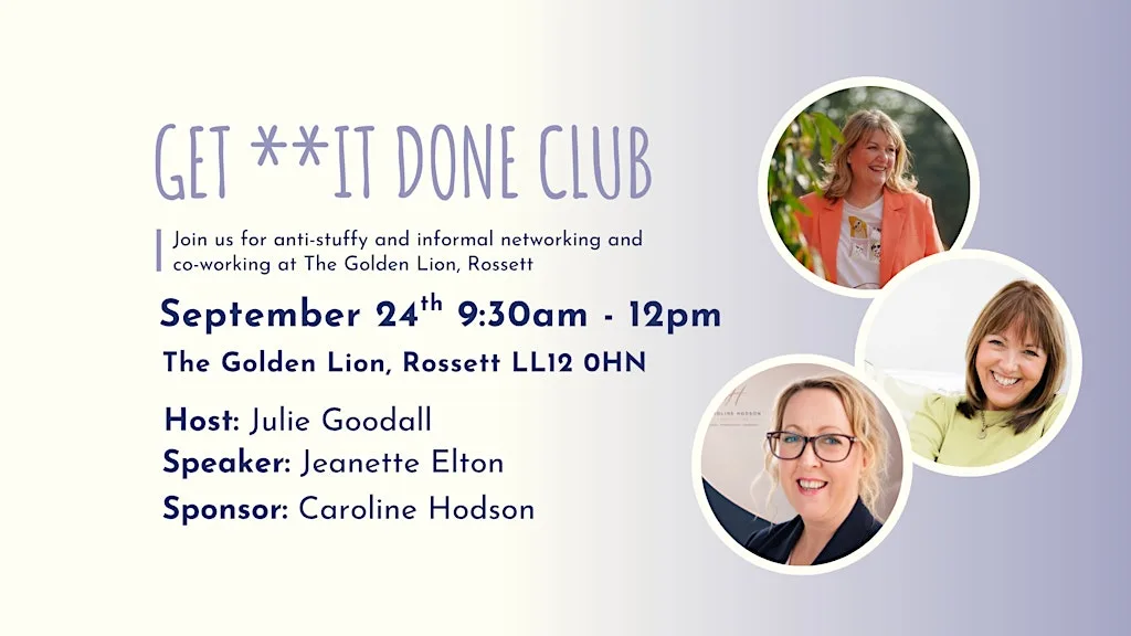 GET **IT DONE CLUB Rossett September