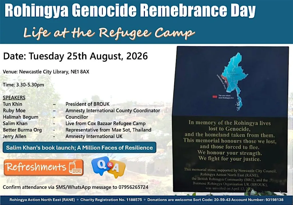 Rohingya Genocide Remembrance Day 2026 at Newcastle City Library