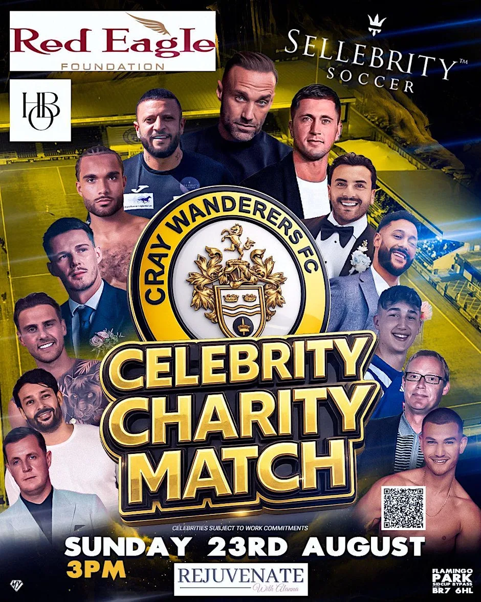 Celebrity charity football match at Cray Wanderers FC