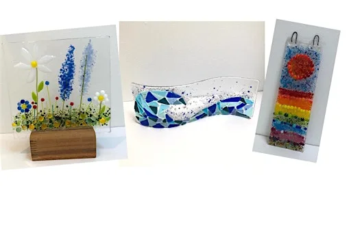 Fused glass workshop inc optional Christmas shapes at Christ Church Church