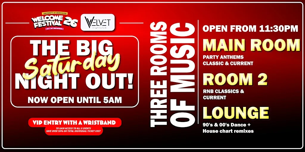 The BIG Saturday Night Out at Velvet Nightclub