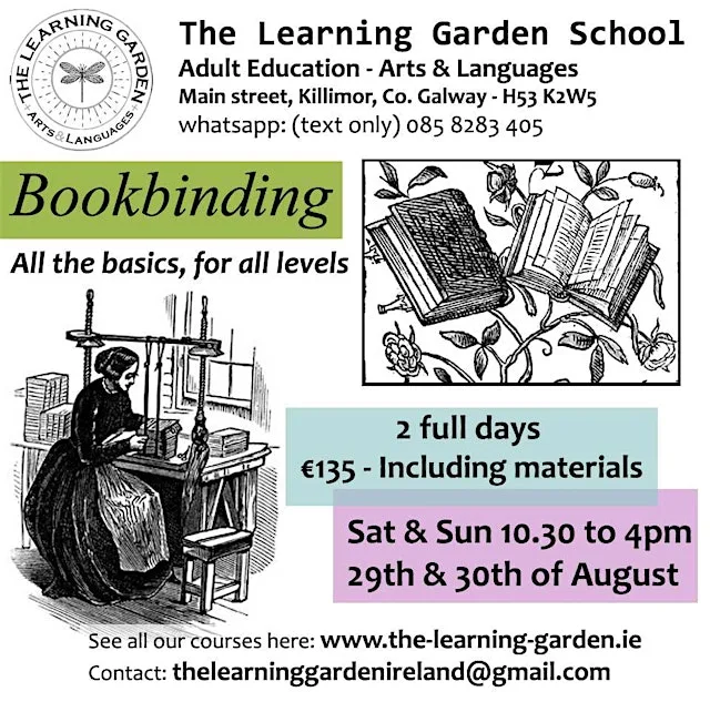 2 days BOOKBINDING - Beginners and Improvers at Killimor