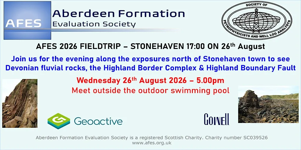 AFES 2026 Fieldtrip - 17:00 on 26th August 2026 in Stonehaven