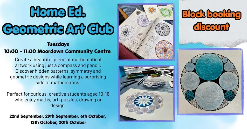 Home Education Geometric Art Club at Moordown Community Centre