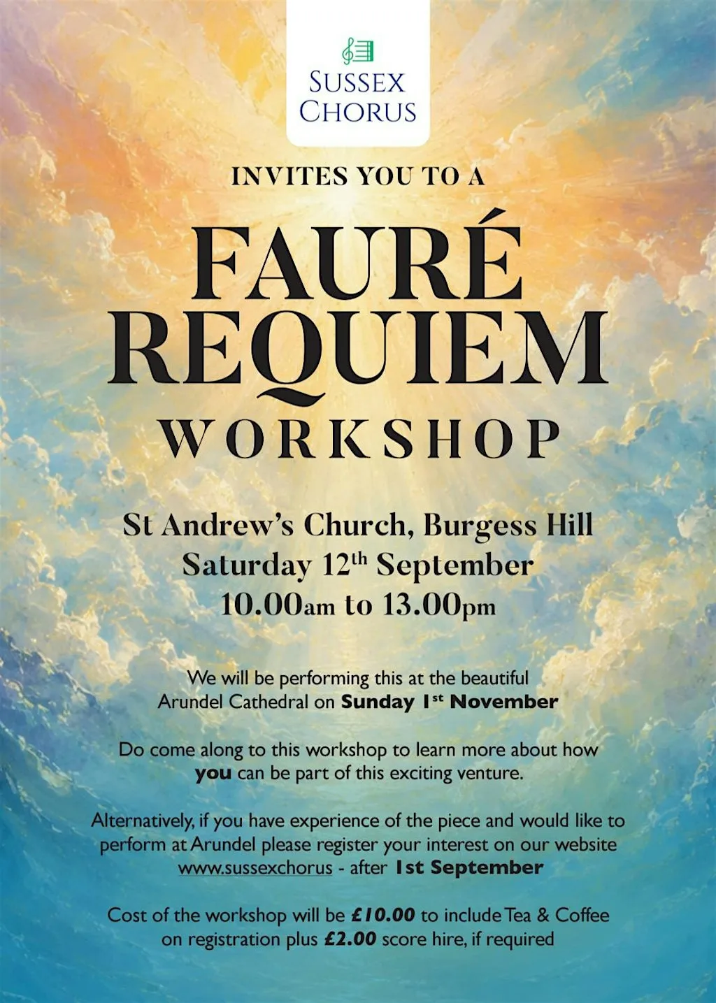 Sussex Chorus - Faure's Requiem Workshop