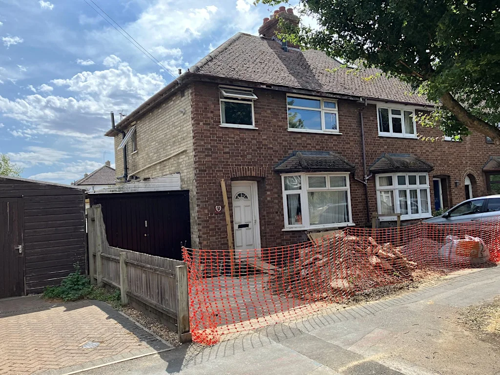 Deep retrofit of 1930's semi - under construction, Greville Rd