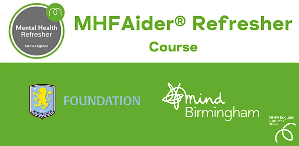 Adult MHFA Refresher Classroom Course - Wednesday 11th November 2026 at The Holte Hub